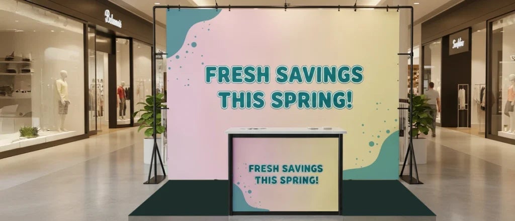 Branded Exhibition Backdrop for Spring Sales